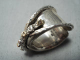 Eddy Billy Navajo Sterling Silver And 14k Gold Ring Native American-Nativo Arts