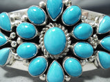 Exquisite Native American Navajo Sleeping Beauty Turquoise Sterling Silver Bracelet-Nativo Arts