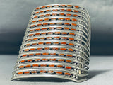 14 Story Tall Coral Native American Zuni Sterling Silver Bracelet-Nativo Arts
