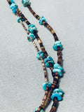 Native American Marvelous Vintage Santo Domingo Turquoise Heishi Triple Strand Necklace-Nativo Arts