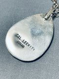 Important Vintage Native American Zuni Sleeping Beauty Turquoise Sterling Silver Necklace-Nativo Arts
