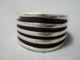 Exceptional Vintage Navajo Sterling Silver Ring Native American-Nativo Arts