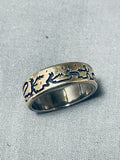 Native American Very Important Vintage Santo Domingo Vidal Aragon Gold Sterling Silver Ring-Nativo Arts