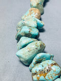 204 Grams Unique Vintage Chunky Royston Turquoise Heishi Necklace-Nativo Arts