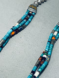 Thomas Singer Very Important Vintage Native American Navajo Turquoise Sterling Silver Necklace-Nativo Arts