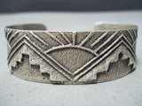 Native American Incredible Vintage Santo Domingo Sterling Silver Bracelet-Nativo Arts