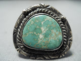 Eye-catching Vintage Native American Navajo Royston Turquoise Sterling Silver Ring-Nativo Arts