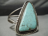 One Of The Best Vintage Native American Navajo Apache Turquoise Sterling Silver Bracelet Old-Nativo Arts