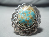 Gorgeous San Felipe #8 Turquoise Mine Sterling Silver Ring Native American-Nativo Arts