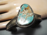 Astonishing Vintage Native American Navajo Royston Turquoise Sterling Silver Bracelet Old-Nativo Arts