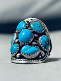 Colossal Vintage Native American Navajo Rare Sterling Silver Ring-Nativo Arts