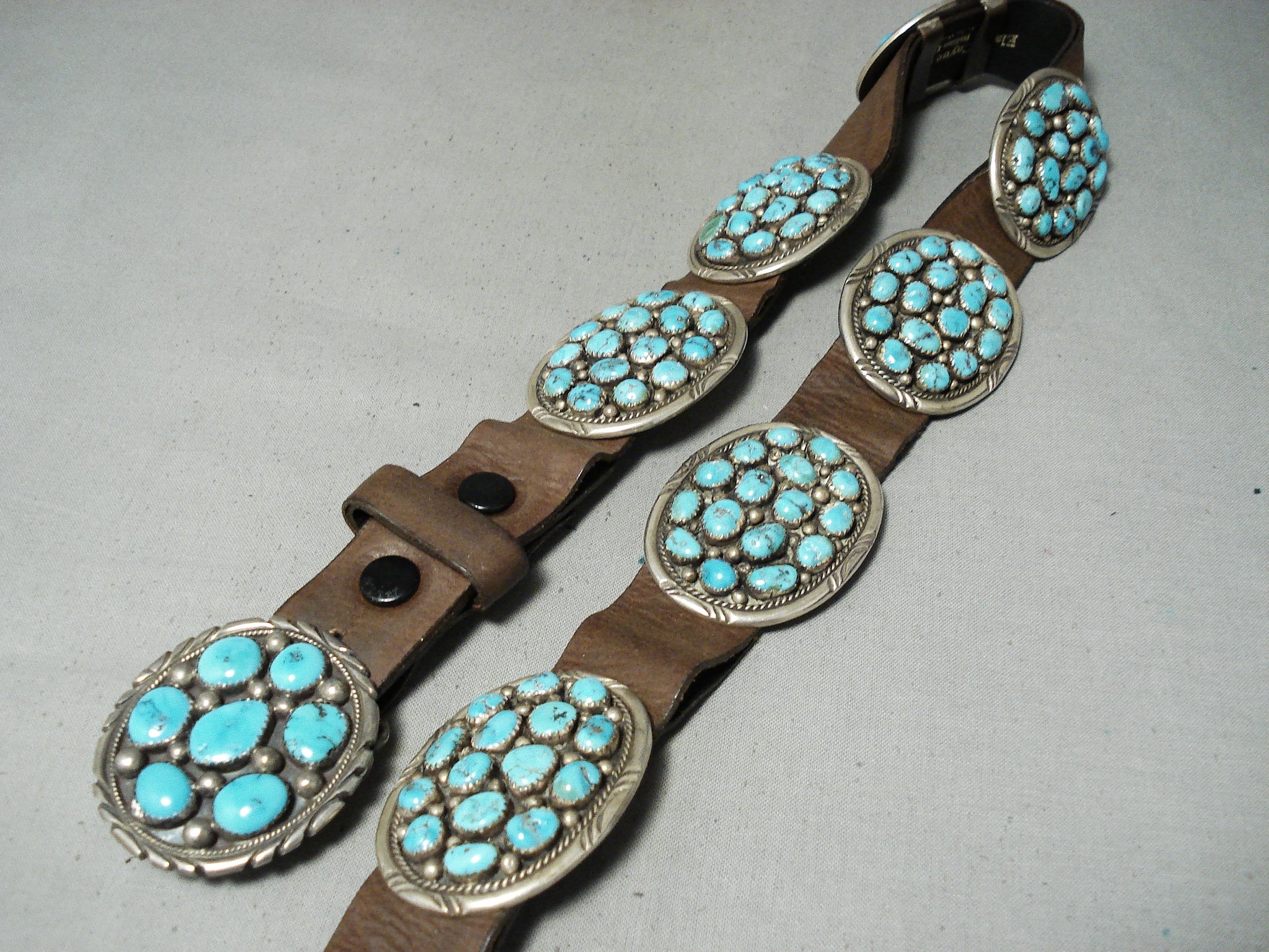Important Tom Moore Vintage Native American Navajo Turquoise  display picture 2