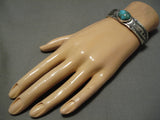 Important Jeanette Dale Native American Navajo Royston Turquoise Sterling Silver Bracelet Cuff-Nativo Arts