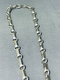 Important Vintage Native American Navajo Turquoise Rabbit Sterling Silver Necklace-Nativo Arts