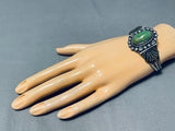 Leon Martinez Vintage Native American Navajo Damale Turquoise Sterling Silver Bracelet-Nativo Arts