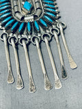 Jake Yazzie Important Vintage Native American Navajo Turquoise Sterling Silver Necklace-Nativo Arts