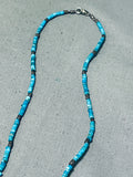 Native American Sensational Vintage Santo Domingo 15 Turquoise Teardrop Necklace-Nativo Arts