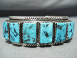 Important Vintage Native American Navajo Guild Turquoise Sterling Silver Bracelet-Nativo Arts