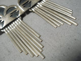 Important Raincloud Vintage Native American Navajo Sterling Silver Earrings-Nativo Arts