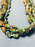 Native American One Of The Best Vintage Santo Domingo Green Turquoise Heishi Necklace-Nativo Arts