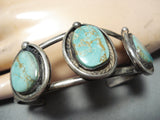 Noteworthy Vintage Native American Navajo Royston Turquoise Sterling Silver Bracelet Old-Nativo Arts