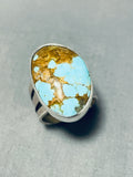 Rare #8 Turquoise Native American Sterling Silver Ring-Nativo Arts