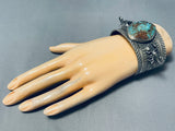Scorpion Protection 115 Grams Hevay Native American Navajo Turquoise Sterling Silver Bracelet-Nativo Arts