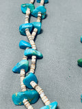 Incredible Vintage Native American Navajo Kingman Turquoise & Blue Gem Turquoise Necklace-Nativo Arts