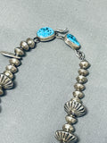 Orville Tsinnie Vintgae Native American Navajo Turquoise Sterling Silver Necklace-Nativo Arts