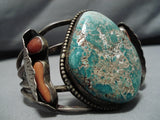 Very Rare Earlier Cerrillos Turquoise Vintage Native American Navajo Sterling Silver Bracelet-Nativo Arts