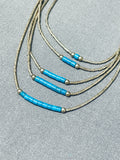 Exceptional Vintage Native American Navajo Turquoise Sterling Silver Necklace-Nativo Arts