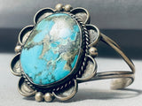 Superior Vintage Native American Navajo Morenci Turquoise Sterling Silver Bracelet-Nativo Arts