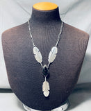 Importanrt Ben Begaye (d.) Vintage Native American Navajo Feather Sterling Silver Necklace-Nativo Arts