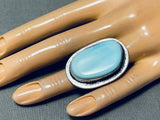 Native American Huge Authentic Tommy Jackson Turquoise Sterling Silver Ring-Nativo Arts