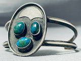 Unique Vintage Native American Navajo Turquoise Sterling Silver Bracelet-Nativo Arts