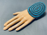 Mind Boggling Vintage Native American Navajo Or Zuni Turquoise Sterling Silver Bracelet-Nativo Arts