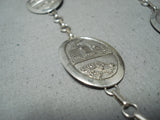 Jeffrey Brown Navajo Sterling Silver Storyteller Necklace Native American-Nativo Arts