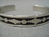 Important Vintage Native American Navajo Nora Bill Altering Moon Sterling Silver Bracelet Cuff-Nativo Arts
