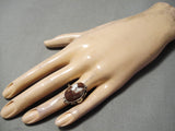 Striking Vintage Navajo Wildhorse Sterling Silver Ring Native American-Nativo Arts