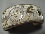 Important Smithosnian Vintage Native American Navajo 14k Gold Sterling Silver Bracelet Old-Nativo Arts