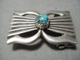 Native American Important Vintage Cochiti Joseph H Quintana Turquoise Sterling Silver Buckle-Nativo Arts