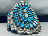 Best Judy Wallace Vintage Native American Navajo Turquoise Sterling Silver Cluster Bracelet-Nativo Arts