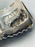 One Of The Most Unique Ever Vintage Native American Navajo Turquoise Sterling Silver Bracelet-Nativo Arts