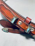Native American One Of The Best Ever Vintage Navajo Turquoise Sterling Silver Belt-Nativo Arts