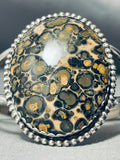 The Best Vintage Native American Navajo Leopard Agate Sterling Silver Bracelet-Nativo Arts