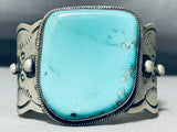 Heavy 101 Gram Vintage Native American Navajo Turquoise Sterling Silver Bracelet-Nativo Arts