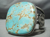 One Of The Best Vintage Native American Navajo #8 Turquoise Sterling Silver Thunderbird Bracelet-Nativo Arts