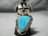 Amazing Vintage Native American Navajo Old Kingman Sterling Silver Kachina Ring-Nativo Arts