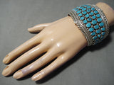 Colossal Vintage Navajo Turquoise Sterling Silver Bracelet Native American-Nativo Arts