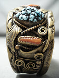 Rare Vintage Native American Navajo Justin Morris Spiderweb Turquoise Sterling Silver Bracelet-Nativo Arts